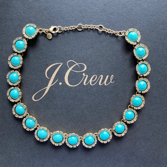 J. Crew water lily necklace in turquoise - Picture 6 of 9